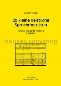 20 kleine geistliche Spruchmotetten  (Choral Score)