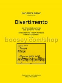 Divertimento (timpani and string orchestra or string quintet score & parts)