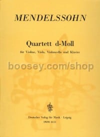 Quartet in D minor - violin, clarinet & piano