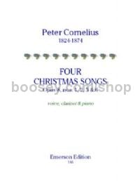 Four Christmas Songs from Op.8  for voice, clarinet & piano