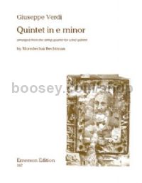 Quintet in E minor for wind quintet