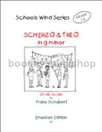 Scherzo & Trio in G minor for 2 flutes, oboe, 3 clarinets, bassoons