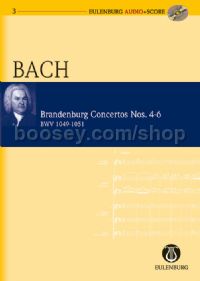 Brandenburg Concertos Nos.4-6 (Orchestra) (Study Score & CD)
