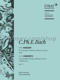 Violoncello Concerto in Bb major Wq 171 (cello, piano)