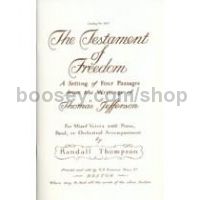 The Testament of Freedom for choir & piano