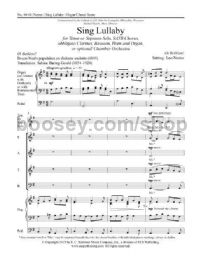 Sing Lullaby for SATB choir & organ