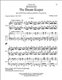 The Dream Keeper, No. 4. Song for SATB choir & piano 4-hands