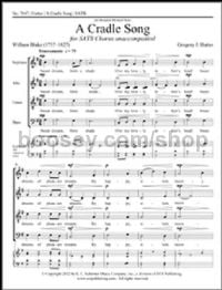 A Cradle Song for SATB choir a cappella