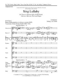Sing Lullaby (conductor's score)
