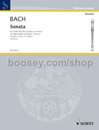 Sonata in F BWV 1035 - F major - treble recorder and piano (harpsichord)