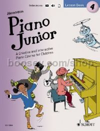 Piano Junior: Lesson Book 4 (Book + Download)