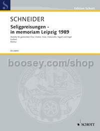 Die Seligpreisungen - in memoriam Leipzig 1989 - mixed choir, string trio, bassoon & organ (score)