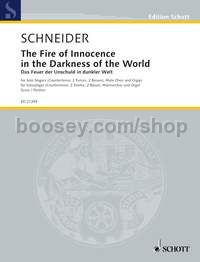 The Fire of Innocence in the Darkness of the World - soloists, men's choir & organ (score)