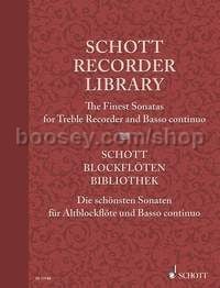 Schott Recorder Library: The Finest Sonatas for Treble Recorder and Basso continuo