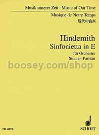 Sinfonietta in E - Orchestra (study score)