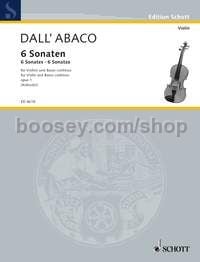 6 Sonatas op. 1 - violin & basso continuo; cello ad lib.