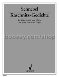 Kaschnitz-Gedichte - voice (alto) & piano