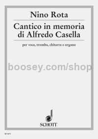 Cantico in memoria di Alfredo Casella - soprano or tenor, trumpet in C, guitar & organ
