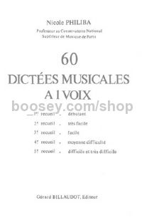 60 Dictees Musicales A 1 Voix Volume 1