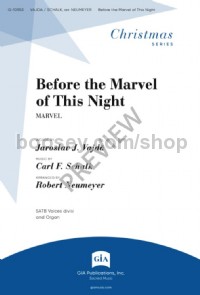Before the Marvel of This Night (Choral Score)