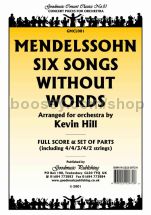 Six Songs Without Words for orchestra (score & parts)