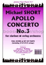 Apollo Concerto No. 3 for clarinet & string orchestra (score & parts)