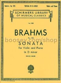 Sonata For Violin & Piano In D Minor Op. 108 (Schirmer's Library of Musical Classics)