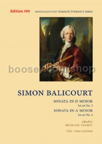 Sonata in D Minor and A Minor - Flute & BC (Score & Parts)