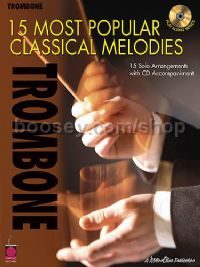 15 Most Popular Classical Melodies Trombone Bk/CD