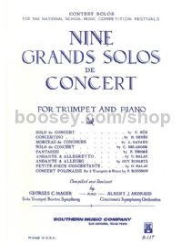 9 grand solos de concert for trumpet & piano