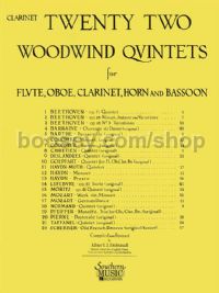 22 Woodwind Quintets - clarinet part