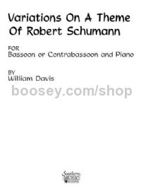 Variations on a Theme of Robert Schumann for bassoon & piano