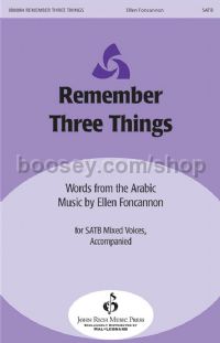 Remember Three Things for SATB choir