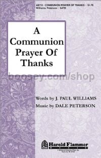 A Communion Prayer of Thanks for SATB choir