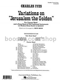 Variations On Jerusalem The Golden Band - Concert Band (Full Score)