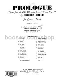 Prologue (From World War I) - Concert Band (Full Score)