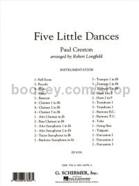 Five Little Dances - Concert Band (Full Score)