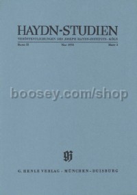 Haydn-Studien Band 2 Heft 3 (Mai 1970)