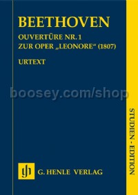 Ouvertüre Nr. 1 zur Oper "Leonore" (1807) SE (Orchestral Study Score)