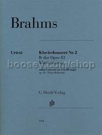 Piano Concerto No. 2 in Bb major, op. 83 - piano solo & reduction