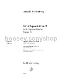 String Quartet no. 2 op. 10 with Soprano part (Vocal Score)