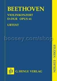 Concerto for Violin in D Major, Op.61 (Violin & Orchestra) (Study Score)