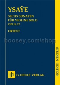 Six Sonatas for Violin solo op. 27 (Study Score)
