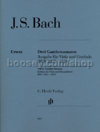 3 Gamba Sonatas, BWV 1027–1029, Edition for Viola  