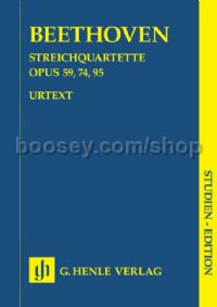 String Quartets, Opp.59, 74 & 95 (Study Score)