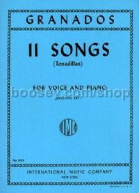11 Songs (Tonadillas) for Voice and Piano (original key)