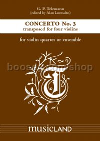 Concerto No3 in D; 4 Violins