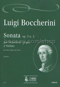 Sonata Op. 5 No. 2 for Piano (Harp) & Violin (score & parts)
