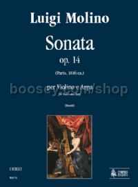 Sonata Op. 14 for Violin & Harp (score & parts)