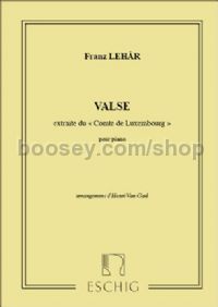 Valse (from Le Comte de Luxembourg) - piano